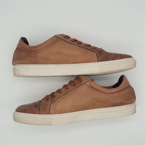 Banana Republic Nicklas Men's Size 10 Cognac Brown Leather Ortholite, Used - Picture 4 of 15